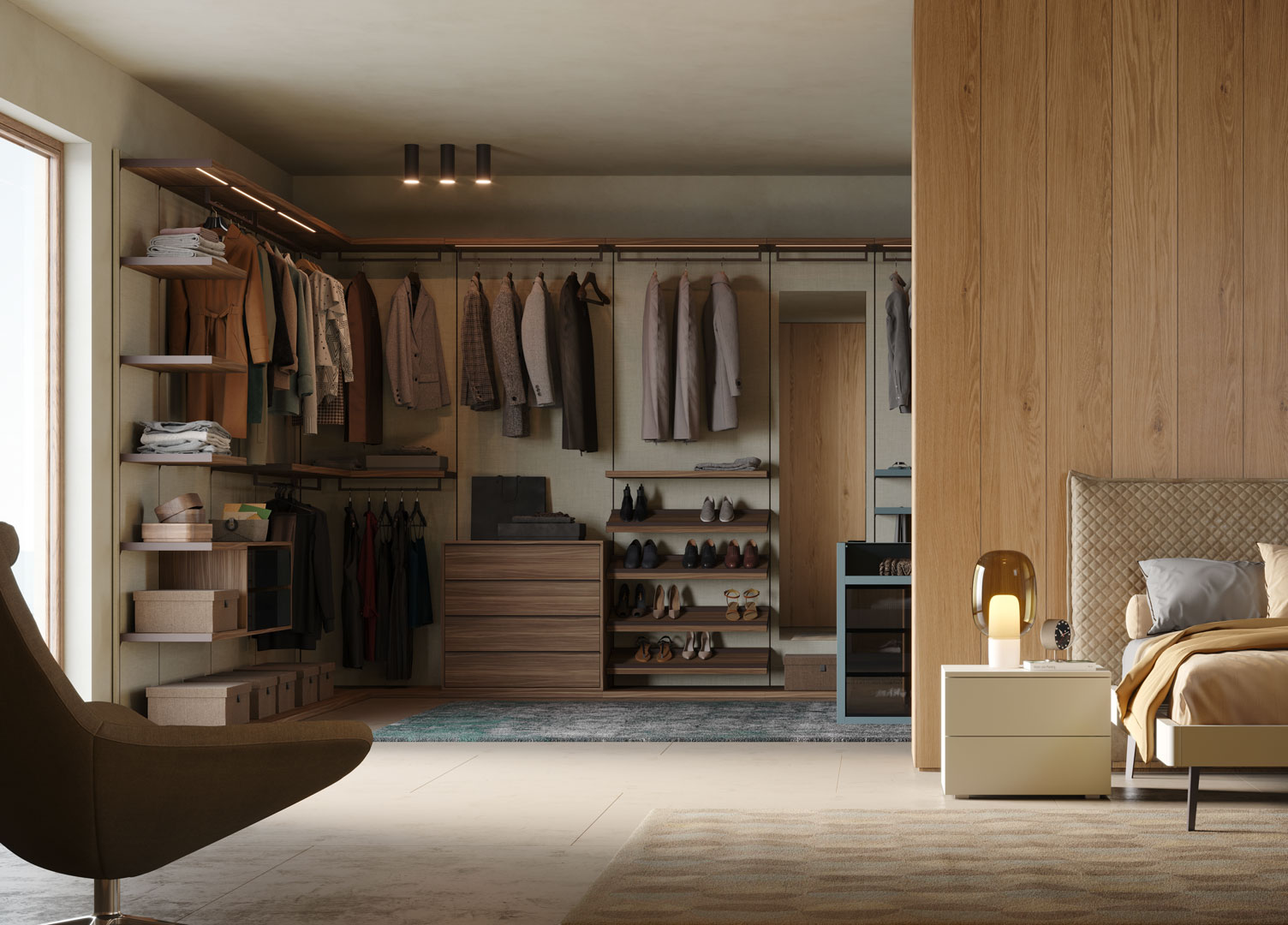 Гардеробные с панелями