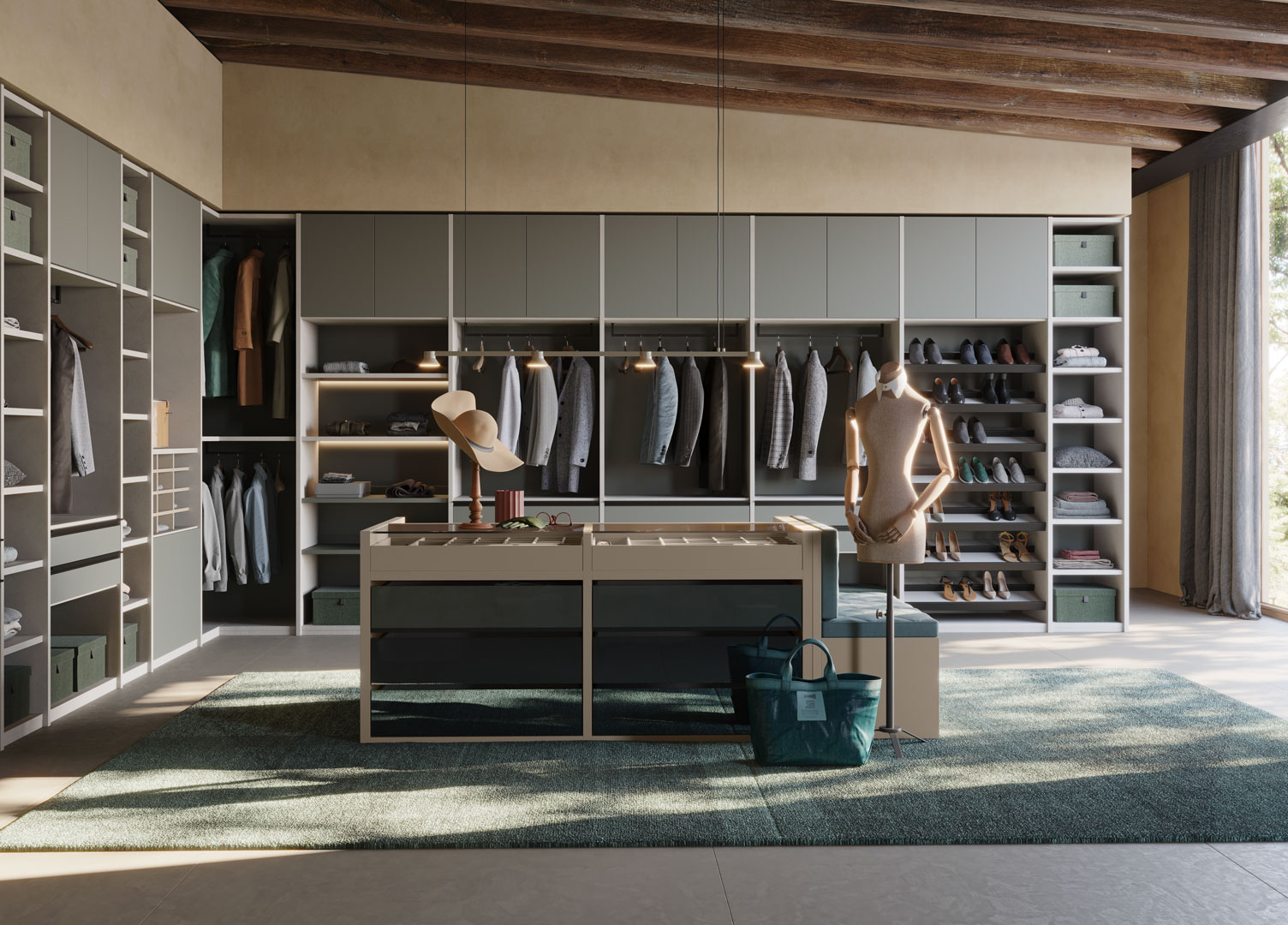 Открытые гардеробные